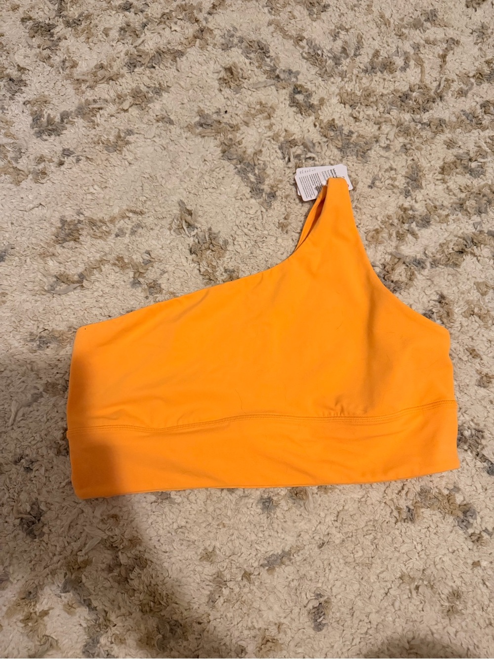 One-Shoulder Orange Sports Bra